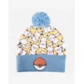 Pikachu Print Pom Cuff Beanie Hat - Pokémon at Spencer's