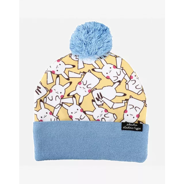 Pikachu Print Pom Cuff Beanie Hat - Pokémon at Spencer's