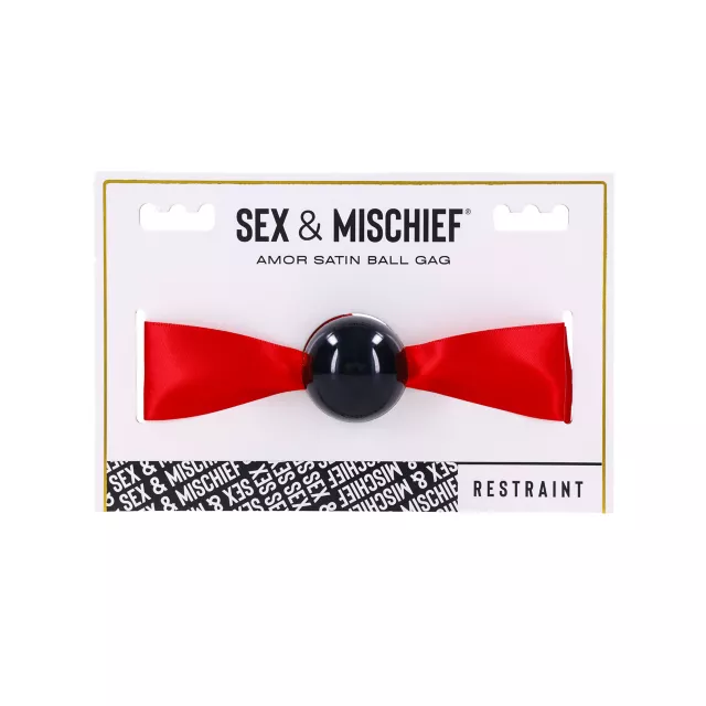 Amor Red and Black Ball Gag at Spencer's