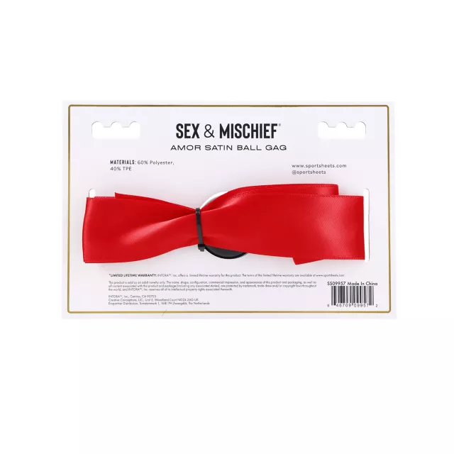 Amor Red and Black Ball Gag at Spencer's