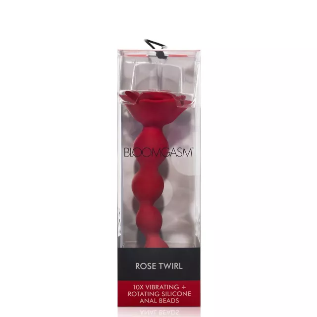Bloomgasm Rose Twirl Vibrating Anal Beads at Spencer's
