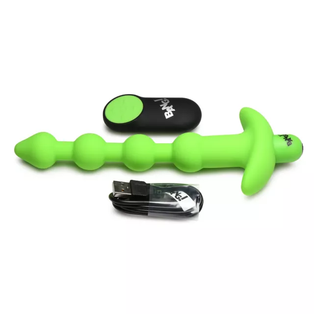 Bang Glow in the Dark Remote Control Vibrating Anal Beads at Spencer's