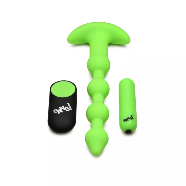 Bang Glow in the Dark Remote Control Vibrating Anal Beads at Spencer's