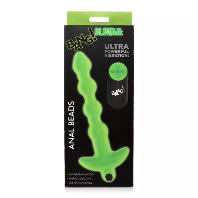 Bang Glow in the Dark Remote Control Vibrating Anal Beads at Spencer's