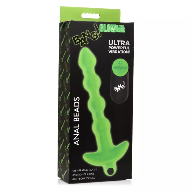 Bang Glow in the Dark Remote Control Vibrating Anal Beads at Spencer's