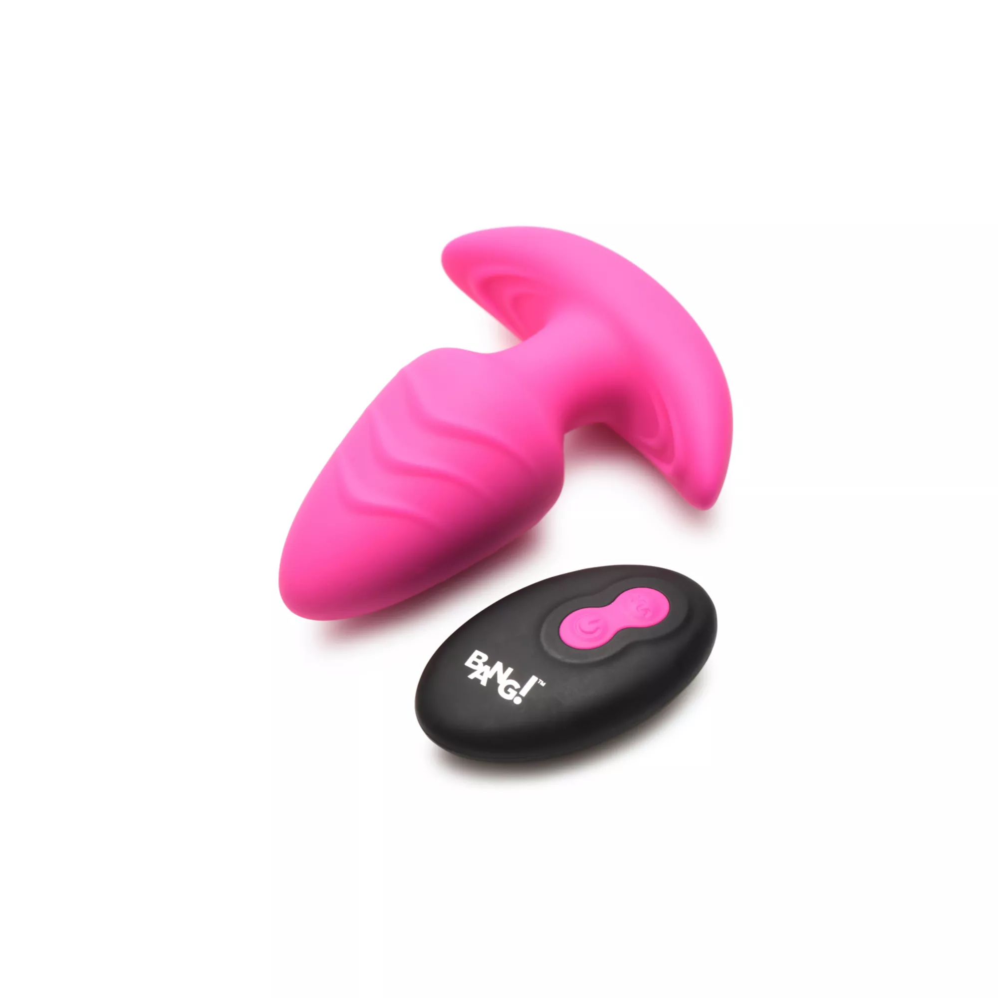 Bang Pink Remote Control Rotating & Vibrating Silicone Butt Plug at Spencer's