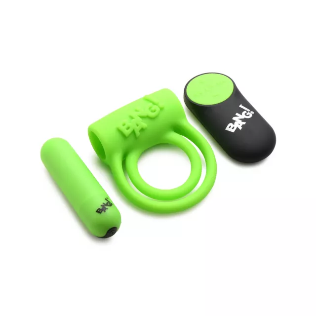 Bang Glow in the Dark Remote Control Vibrating Cock Ring at Spencer's
