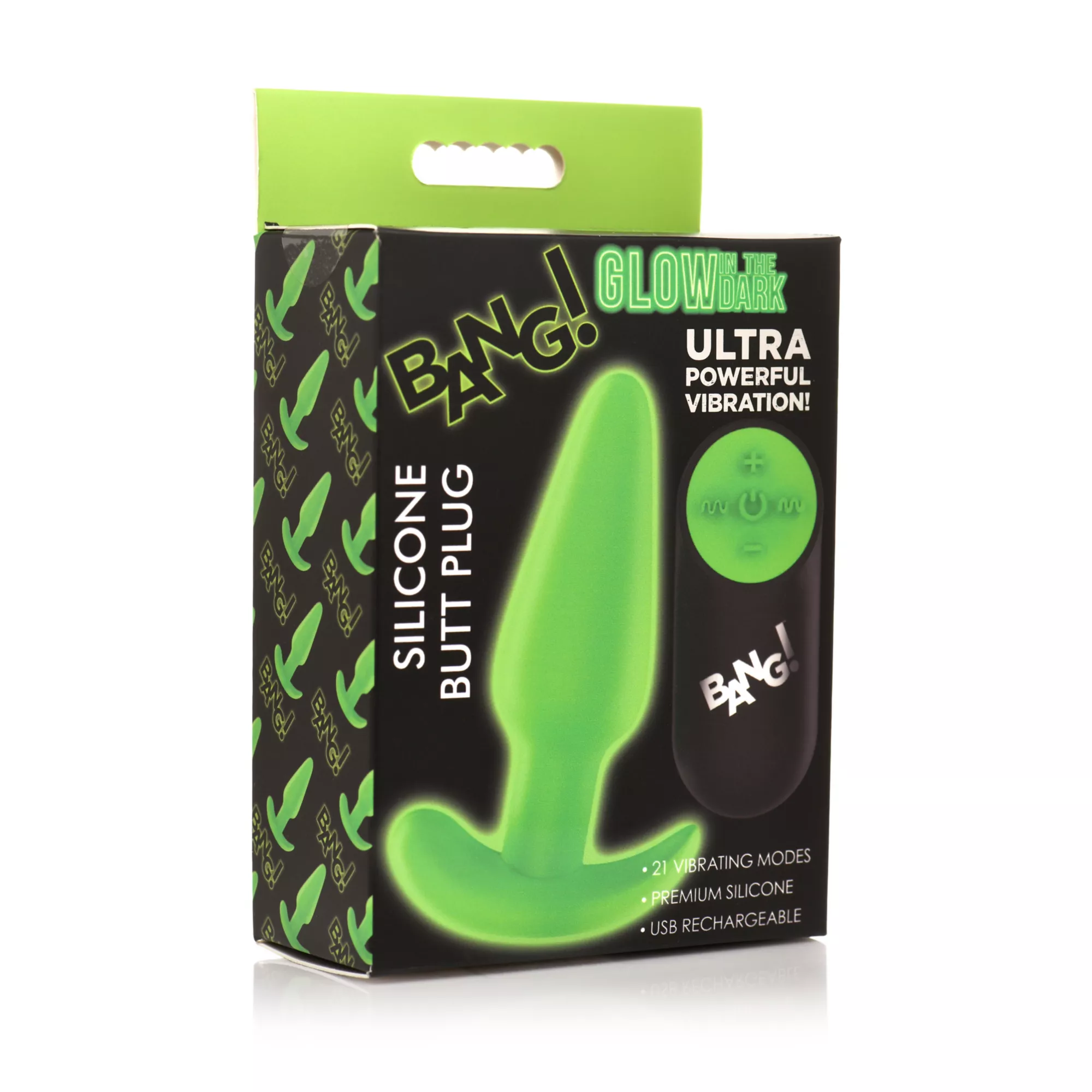 Bang Glow in the Dark Remote Control Butt Plug at Spencer's