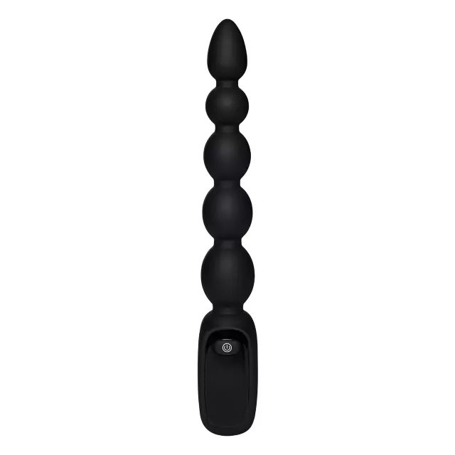 Black Vibrating Anal Beads at Spencer's