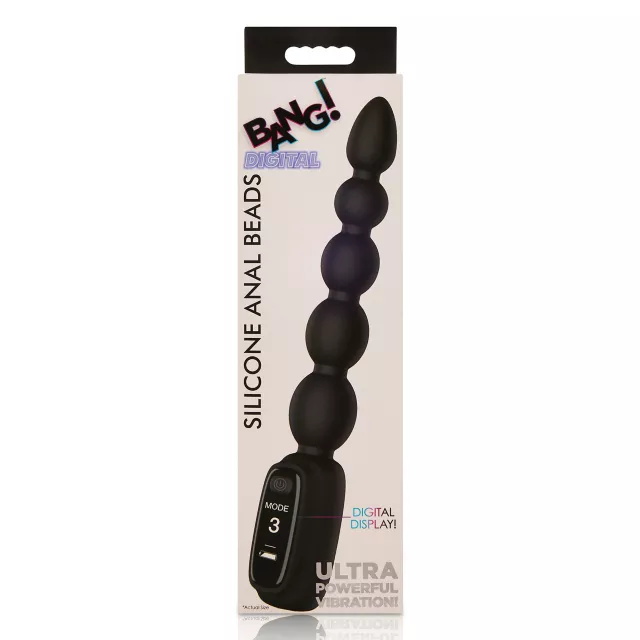 Black Vibrating Anal Beads at Spencer's