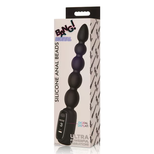 Black Vibrating Anal Beads at Spencer's