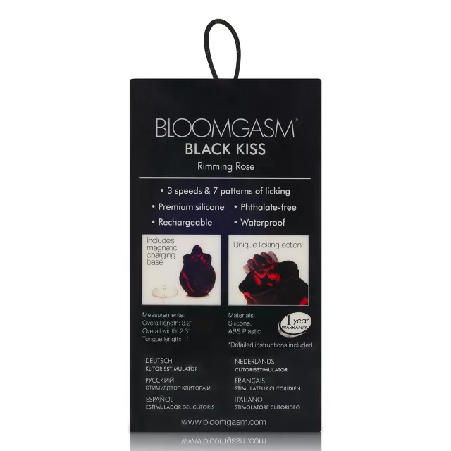 Black Kiss Rimming Rose Vibrator at Spencer's
