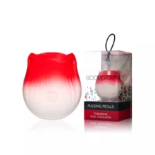 Bloomgasm Red Pulsing Petals Throbbing Rose Stimulator at Spencer's