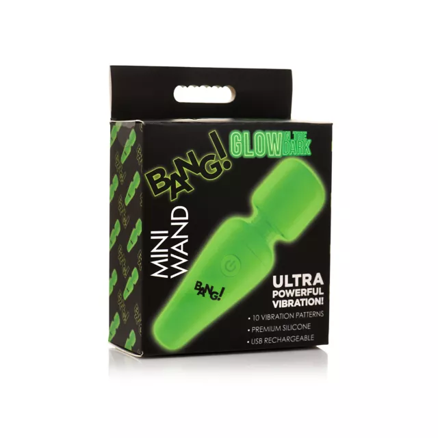 Glow in the Dark Mini Wand Vibrator at Spencer's