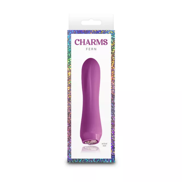10-Function Fern Jeweled Rechargeable Vibrator - 5.3 Inch at Spencer's