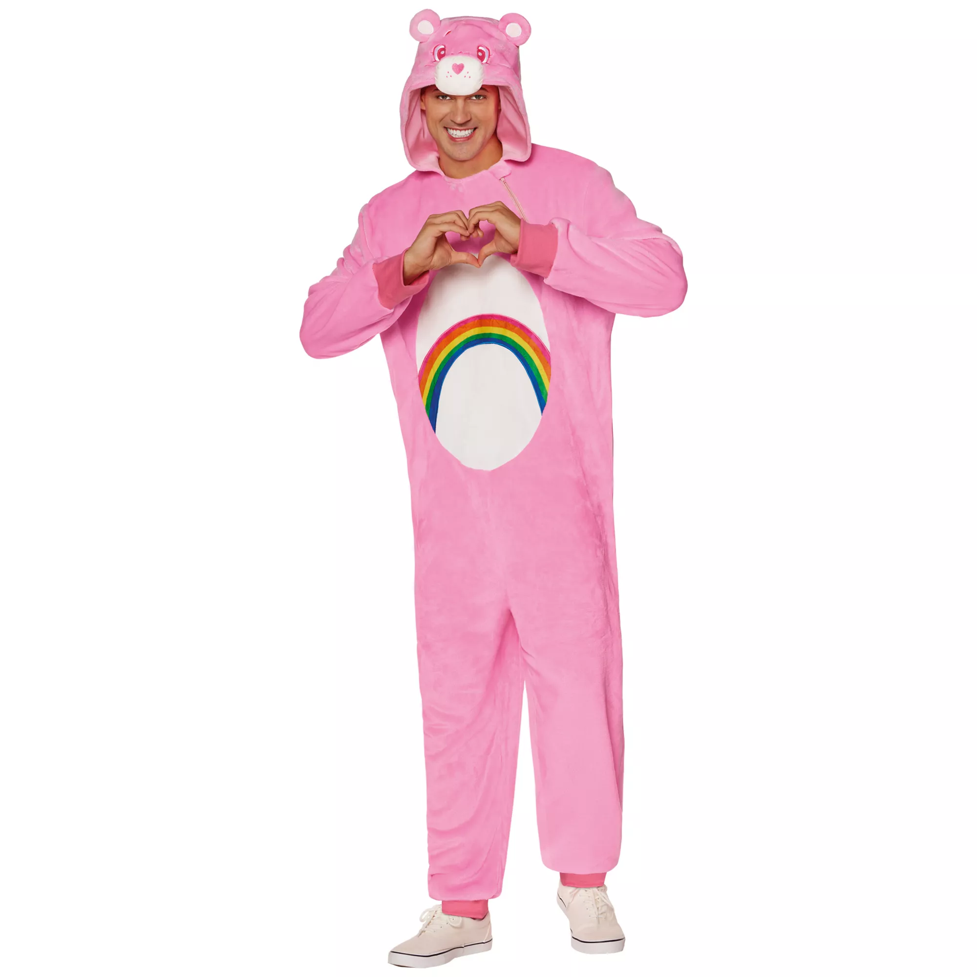 Adult Pink Cheer Bear Jumpsuit - Care Bears at Spirit Halloween