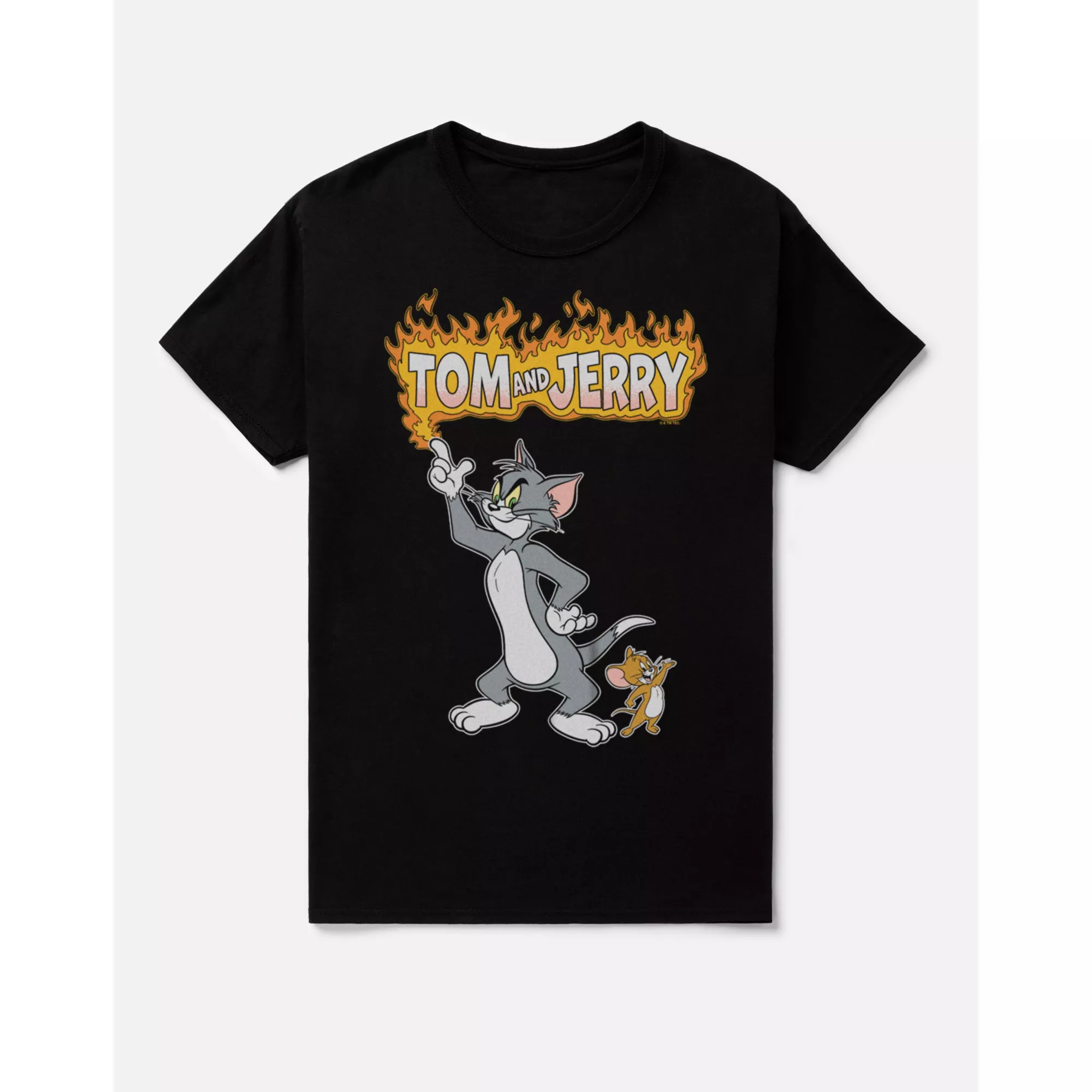 Tom & Jerry Flames T Shirt at Spencer's
