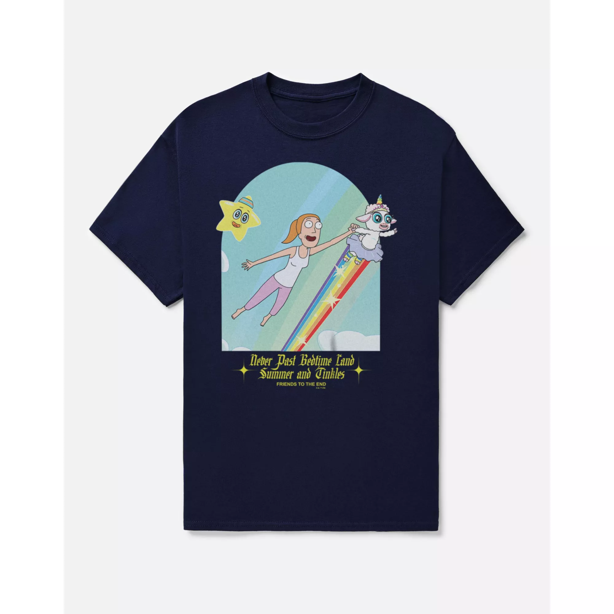 Neverpastbedtimeland Summer and Tinkles T Shirt - Rick and Morty at Spencer's