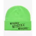 Neon Beetlejuice Cuff Beanie Hat at Spencer's