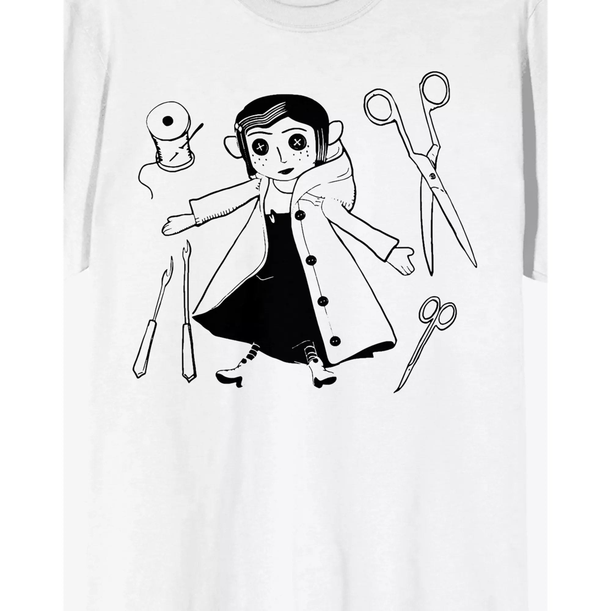 Sewing Coraline T Shirt at Spencer's