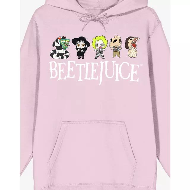 Beetlejuice Chibi Characters Pink Hoodie at Spencer's