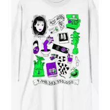 Beetlejuice Icons White Long Sleeve T Shirt at Spencer's