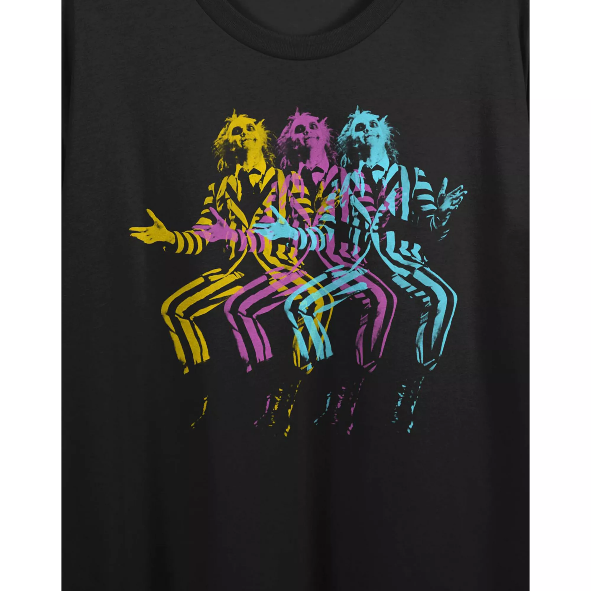 Beetlejuice Multi-Colored Montage Crop Top at Spencer's