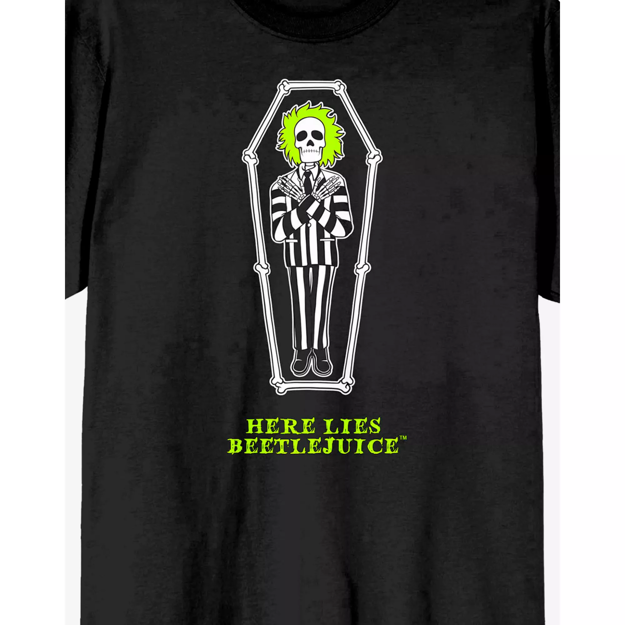 Here Lies Beetlejuice Coffin T Shirt at Spencer's