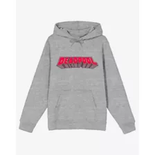 Grey Deadpool Logo Hoodie at Spencer's