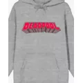 Grey Deadpool Logo Hoodie at Spencer's