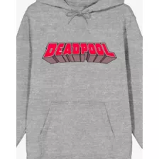 Grey Deadpool Logo Hoodie at Spencer's