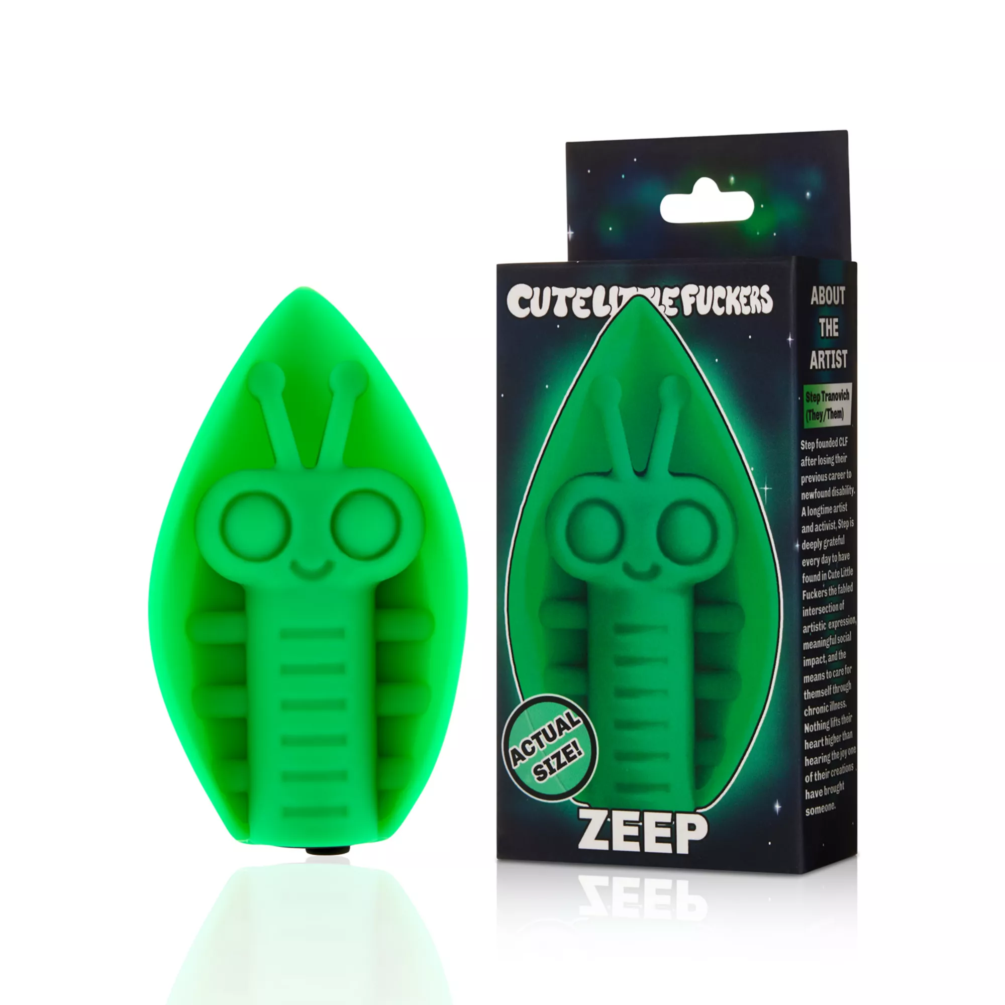 Cute Little Fuckers Emerald Green Zeep Vibrator at Spencer's