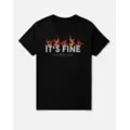 It's Fine Fire T Shirt at Spencer's