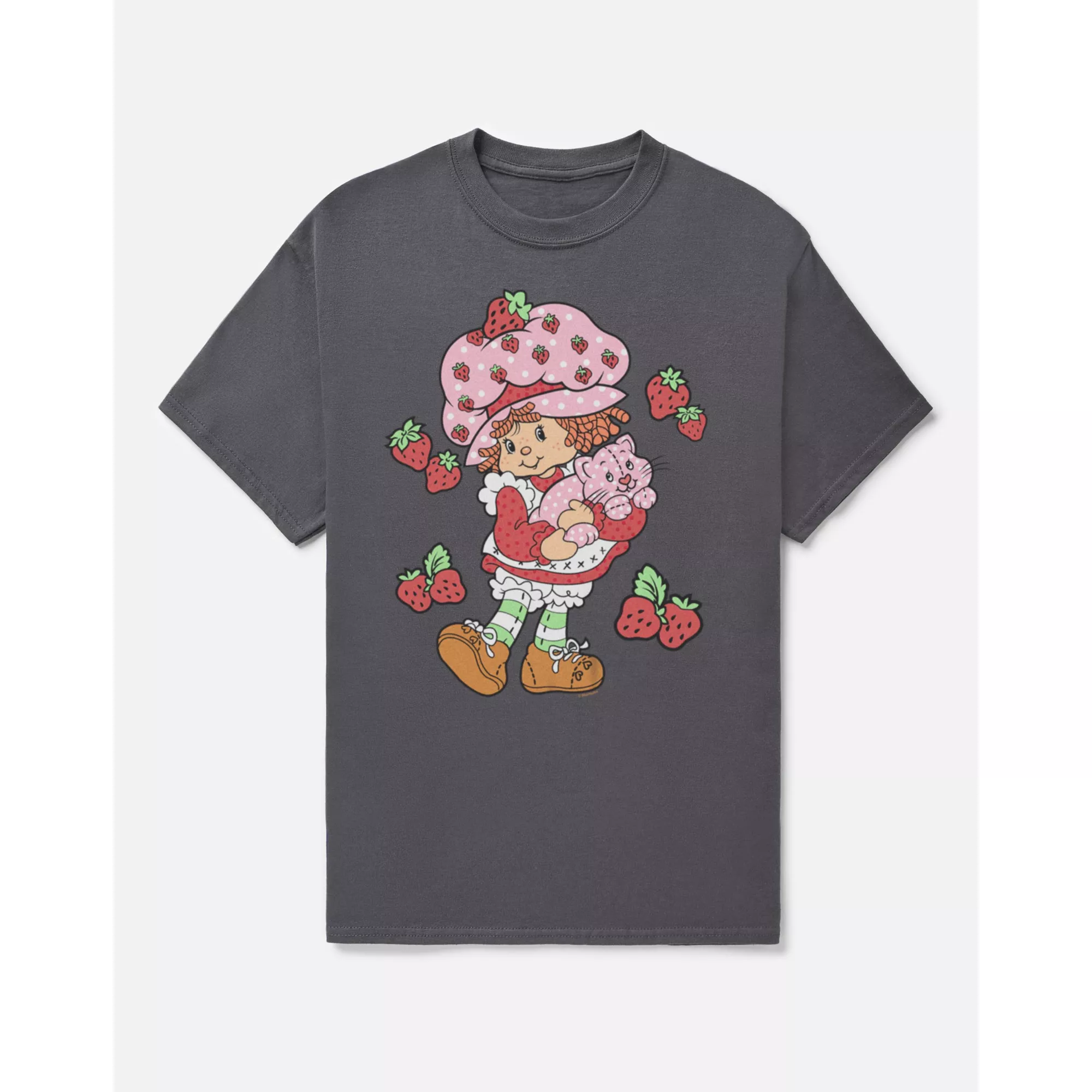 Gray Strawberry Shortcake T Shirt at Spencer's