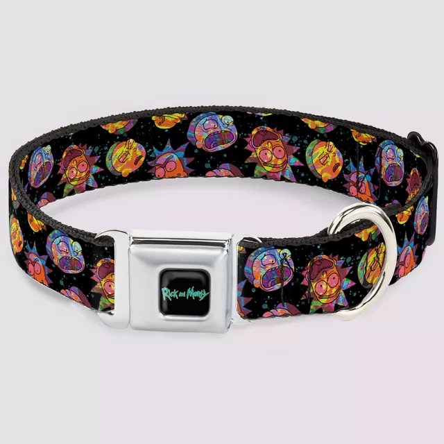 Buckle-Down Rick and Morty Faces Dog Collar at Spencer's