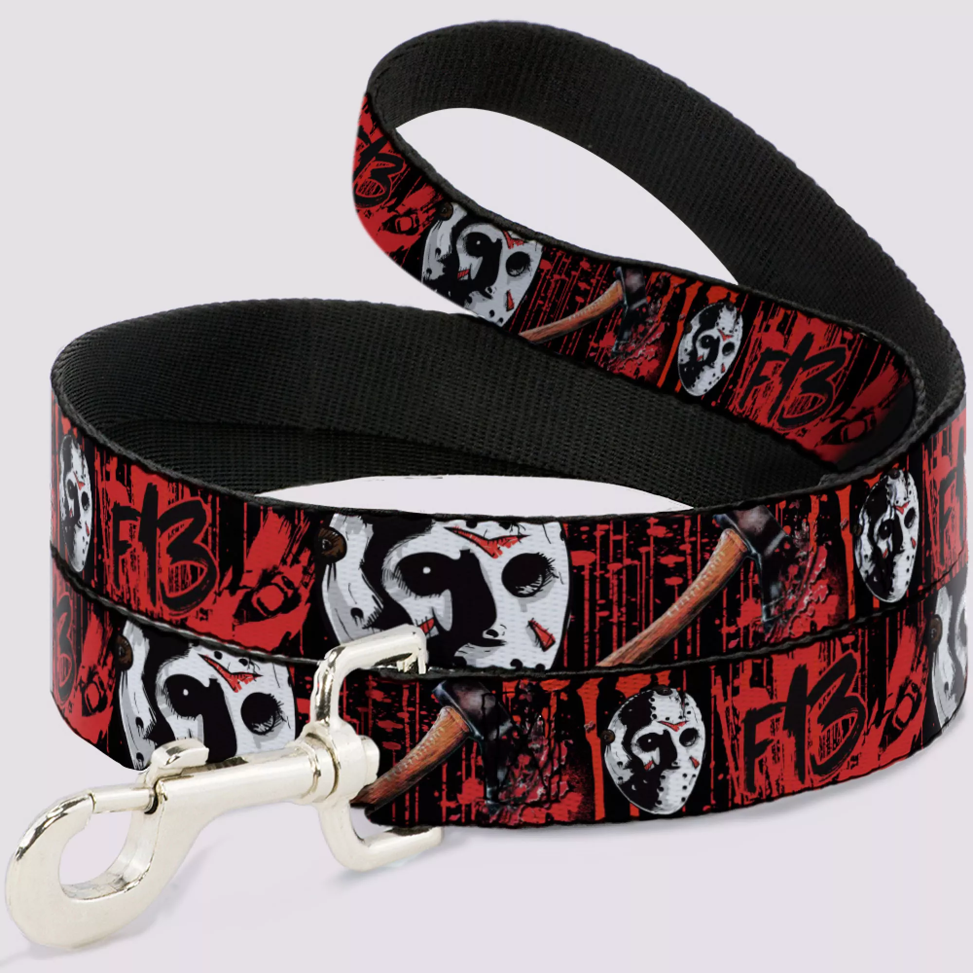 Buckle-Down Black and Red Friday the 13th Dog Leash at Spencer's