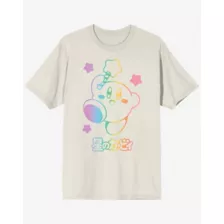White and Rainbow Kirby T Shirt at Spencer's