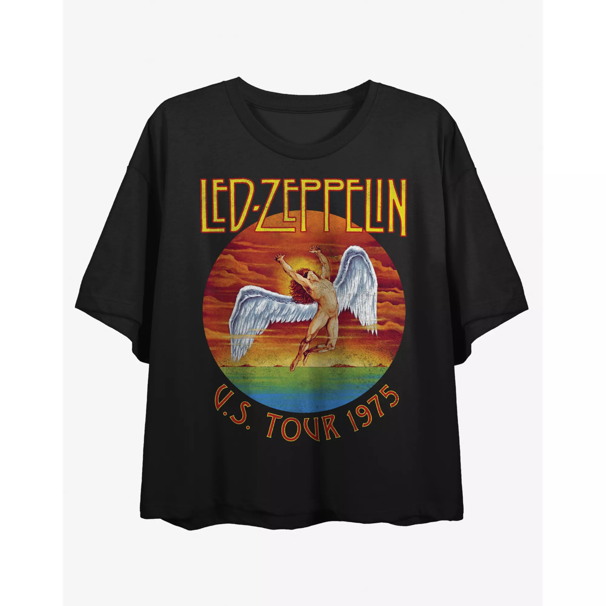 Black Led Zeppelin U.S. Tour 1975 T Shirt at Spencer's