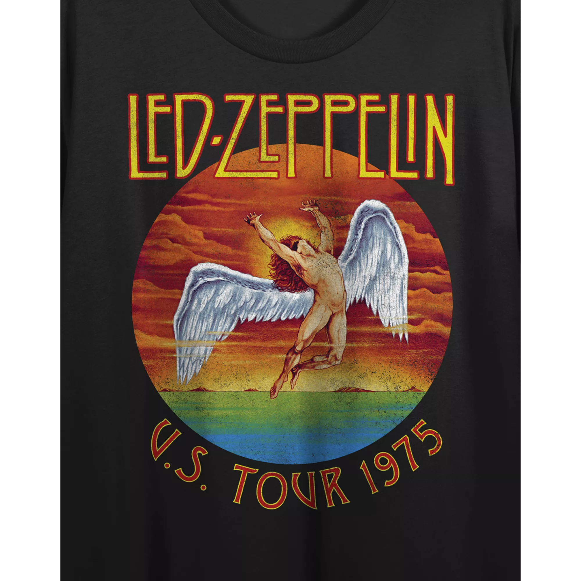 Black Led Zeppelin U.S. Tour 1975 T Shirt at Spencer's