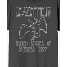 Gray Led Zeppelin USA 1977 T Shirt at Spencer's