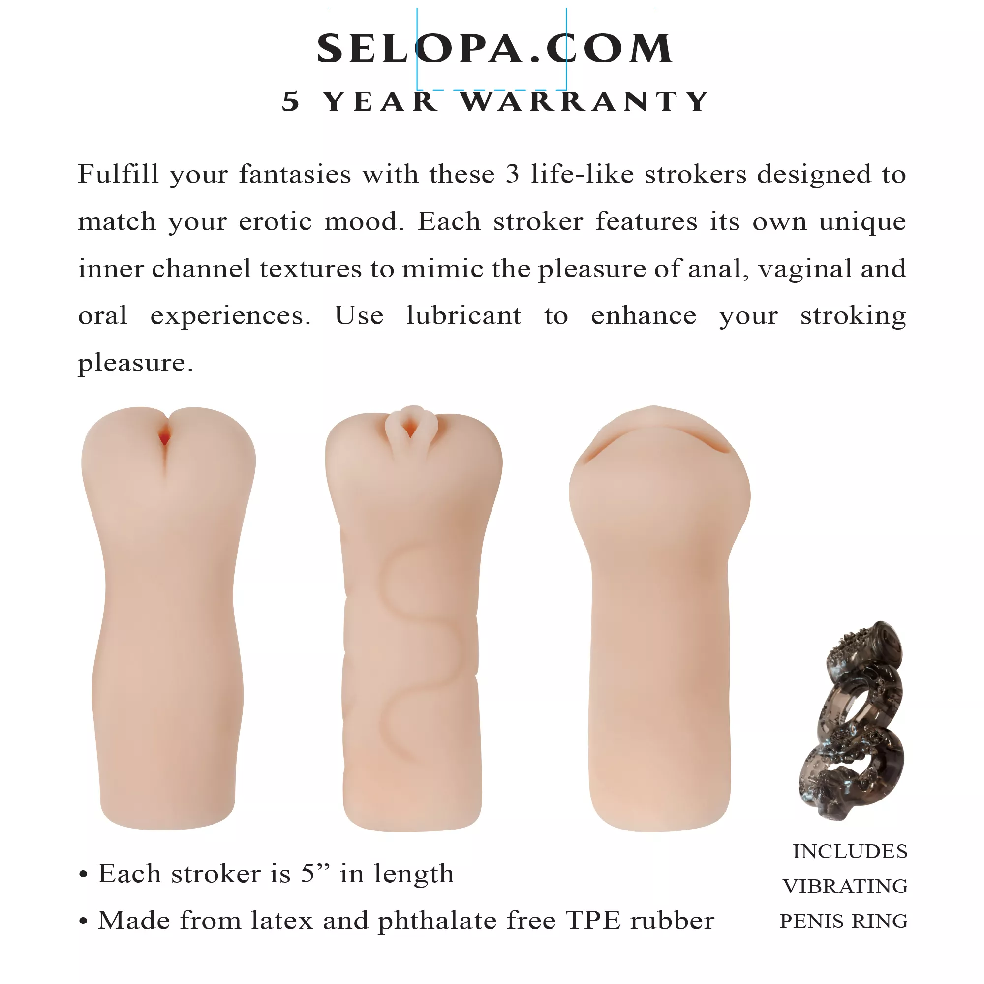 Selopa Stroker Party Pack Light at Spencer's