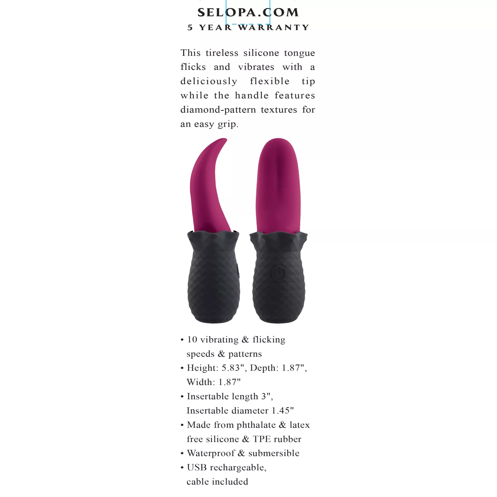 Selopa Tongue Teaser Vibrator at Spencer's