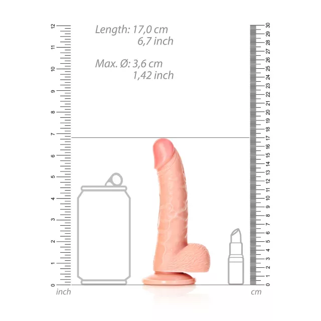 RealRock Realistic Dildo with Balls at Spencer's