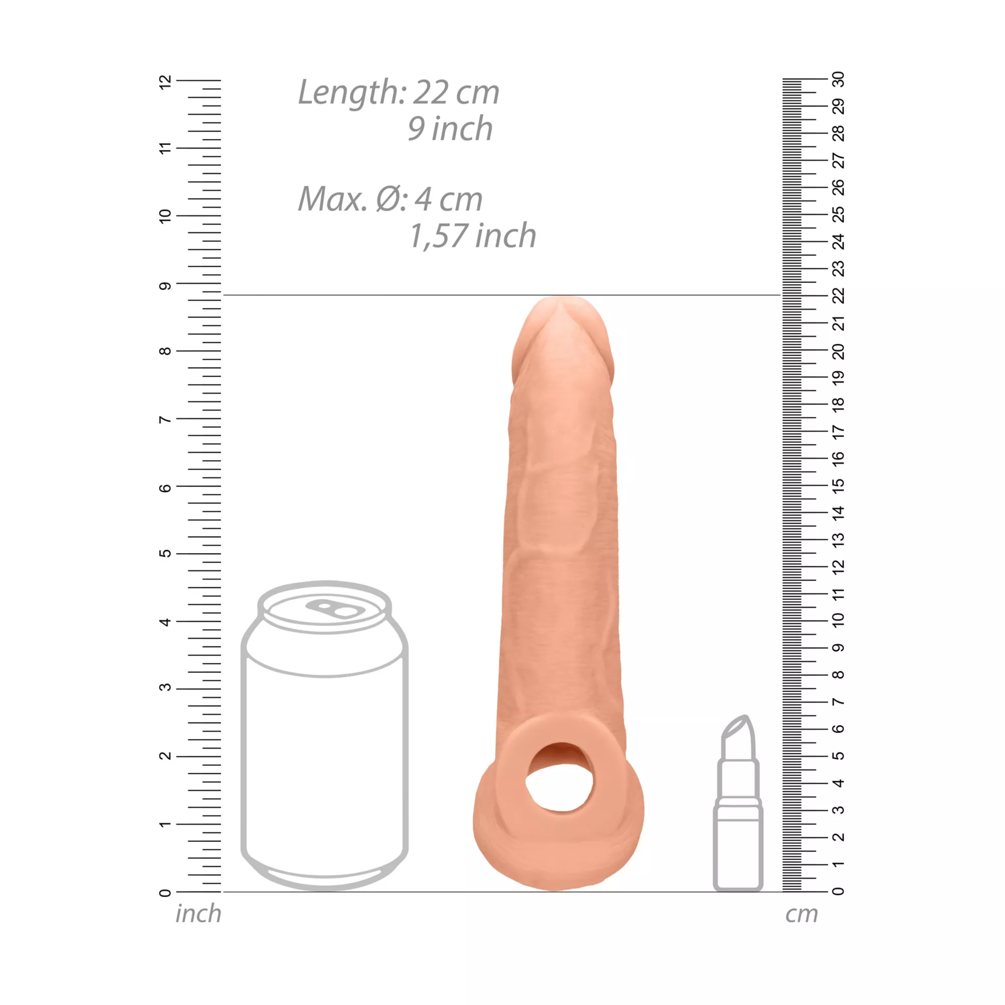 RealRock Penis Extender with Testicle Ring at Spencer's