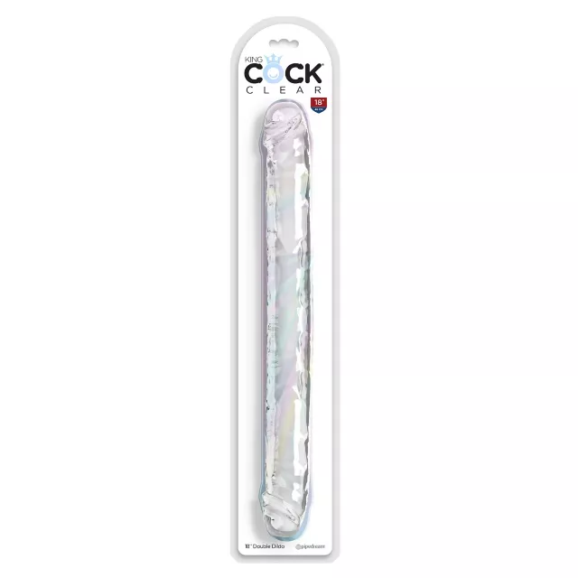 King Cock Clear Double Dildo at Spencer's