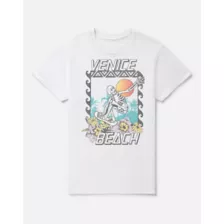 Venice Beach Skeleton Skateboarder T Shirt at Spencer's