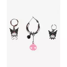 Multi-Pack Kuromi Character and Skull Logo Earrings - 5 Pack at Spencer's