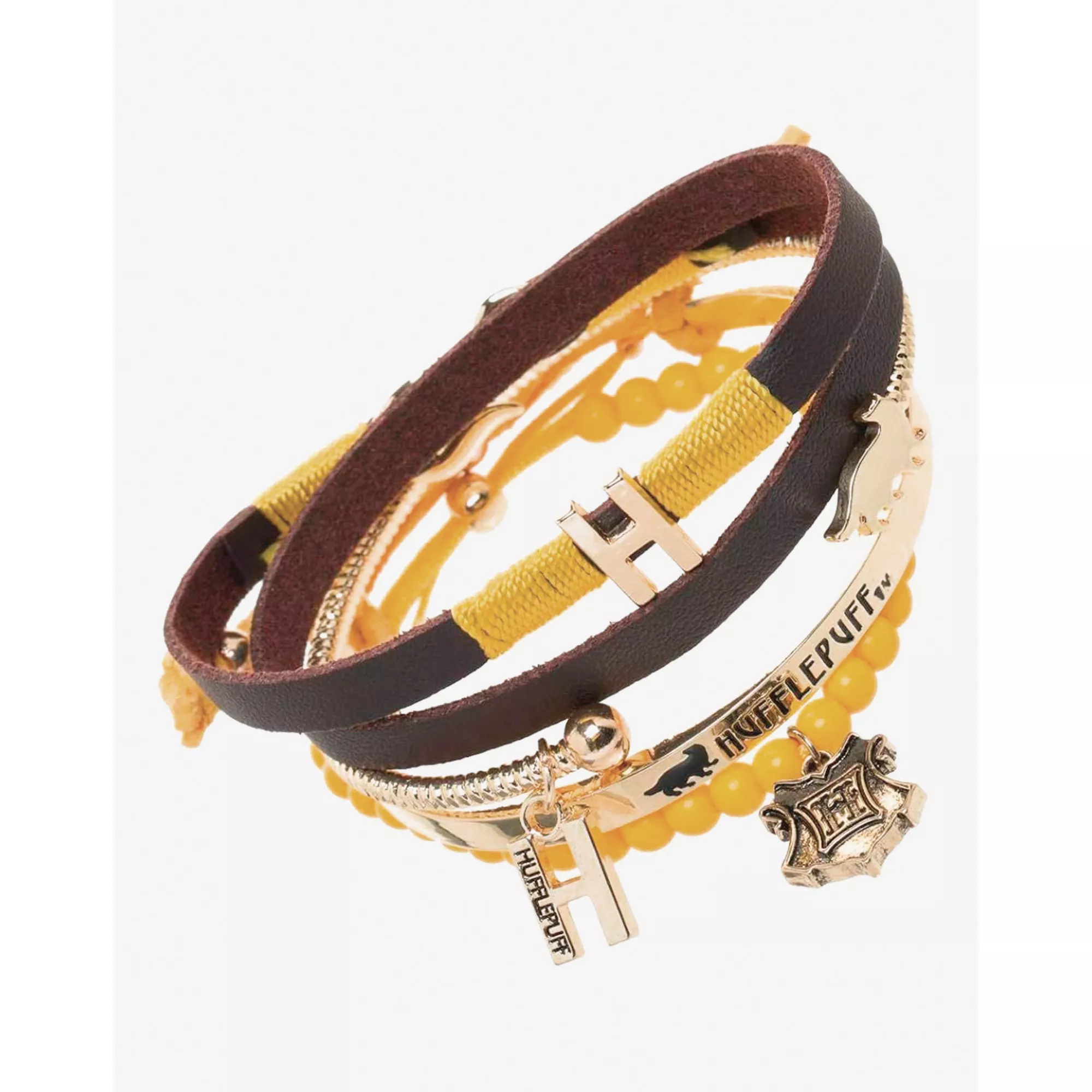 Multi-Pack Harry Potter Hufflepuff Bracelet Set - 4 Pack at Spencer's