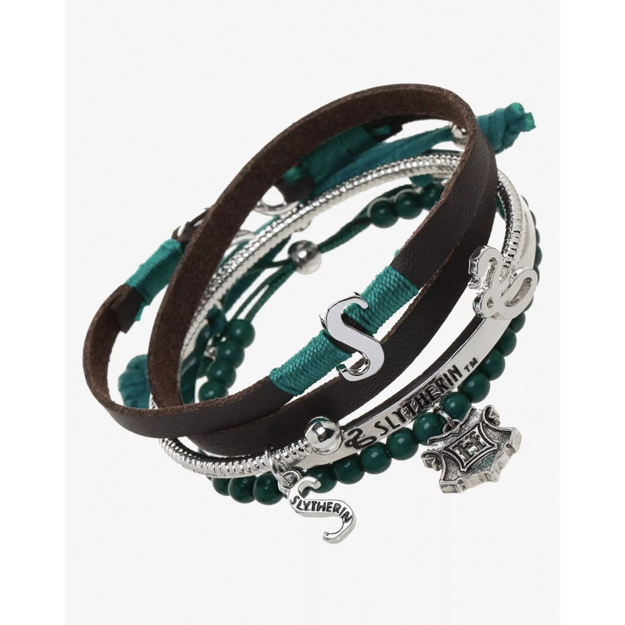 Multi-Pack Harry Potter Slytherin Bracelet Set - 4 Pack at Spencer's