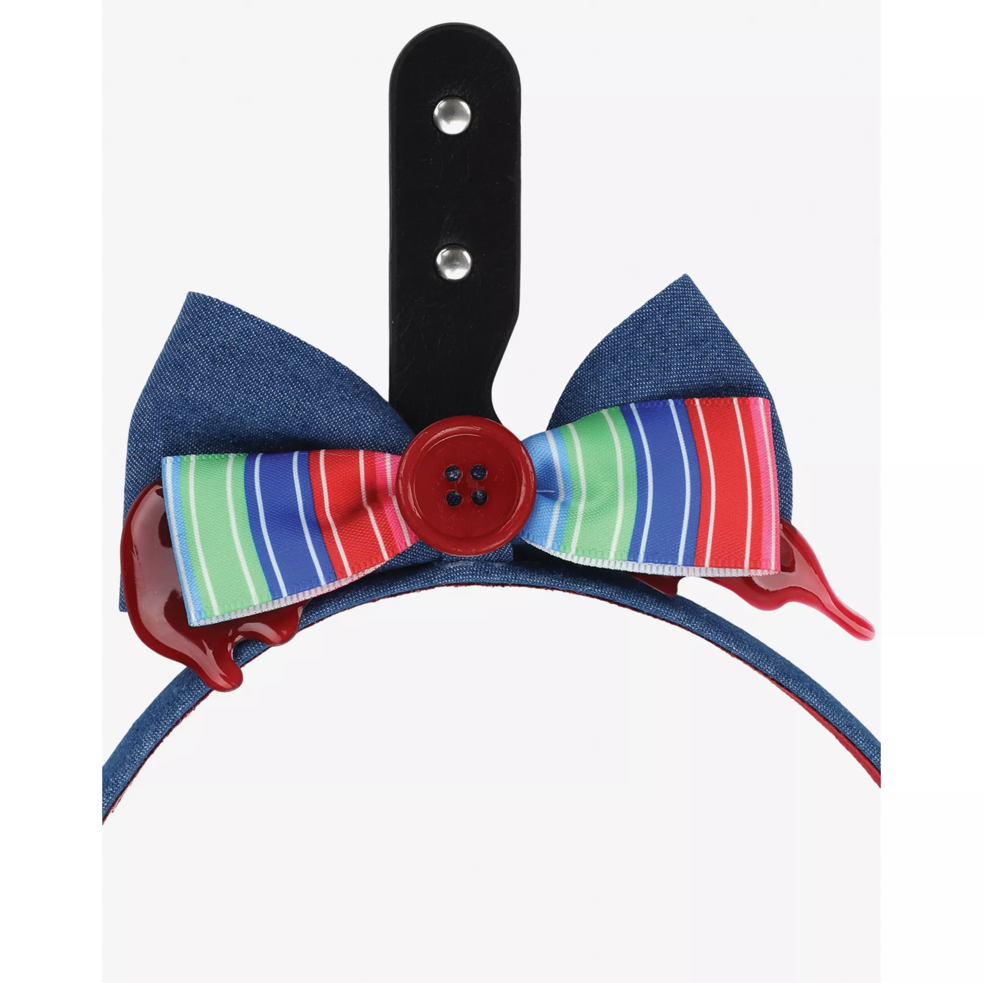 Chucky Bloody Bow with Knife in Head Headband at Spencer's